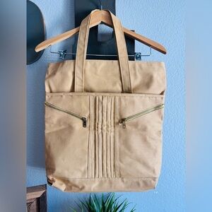 LARGE MULTIPOCKET MIT VINTAGE CANVAS TOTE